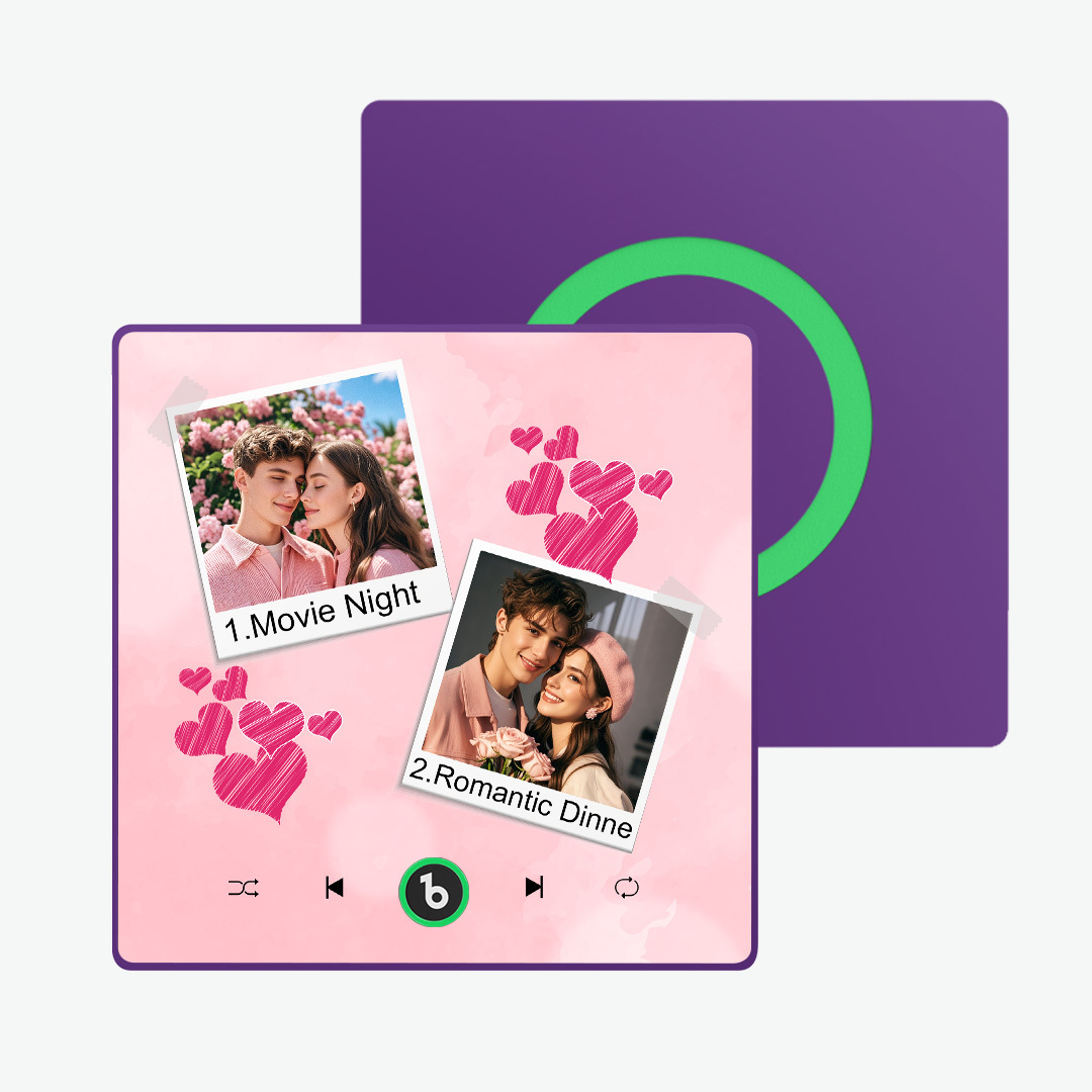 Personalized Photo Music Fridge Magnet Custom Music Magnets Can Play Songs Valentine's Day Gifts