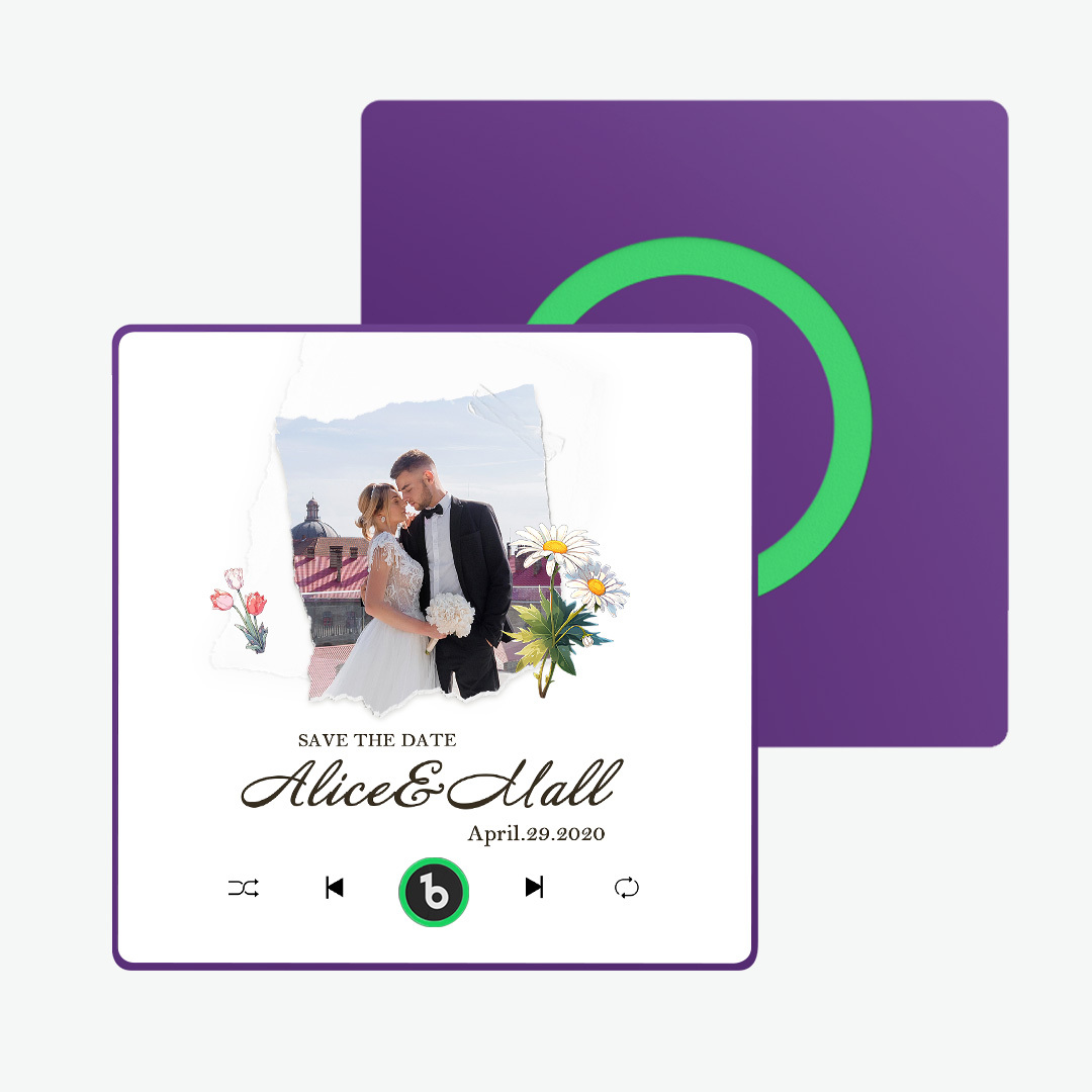 Music Fridge Magnet Custom Gift for Couples Personalized Music Magnets Can Play Songs Wedding Gifts