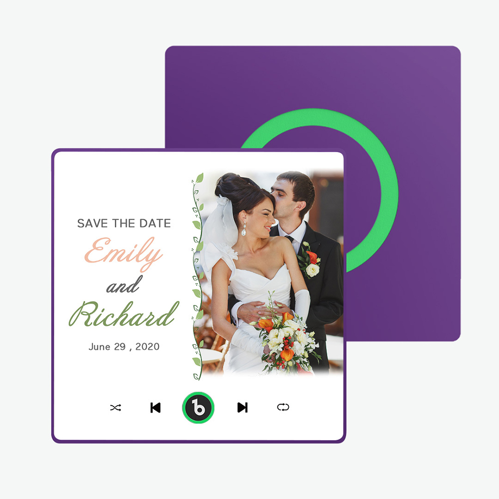 Custom Music Fridge Magnet Wedding Gift for Couples Personalized Music Magnets Can Play Songs