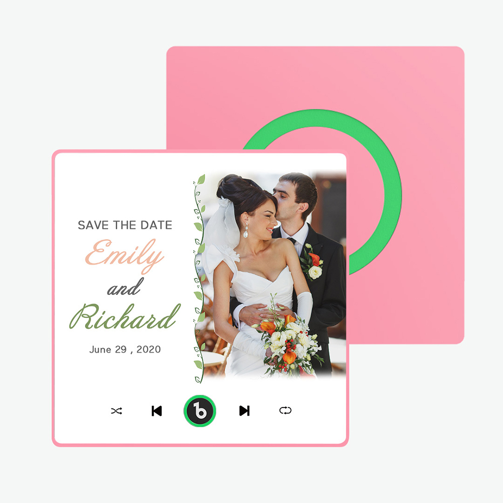 Custom Music Fridge Magnet Wedding Gift for Couples Personalized Music Magnets Can Play Songs