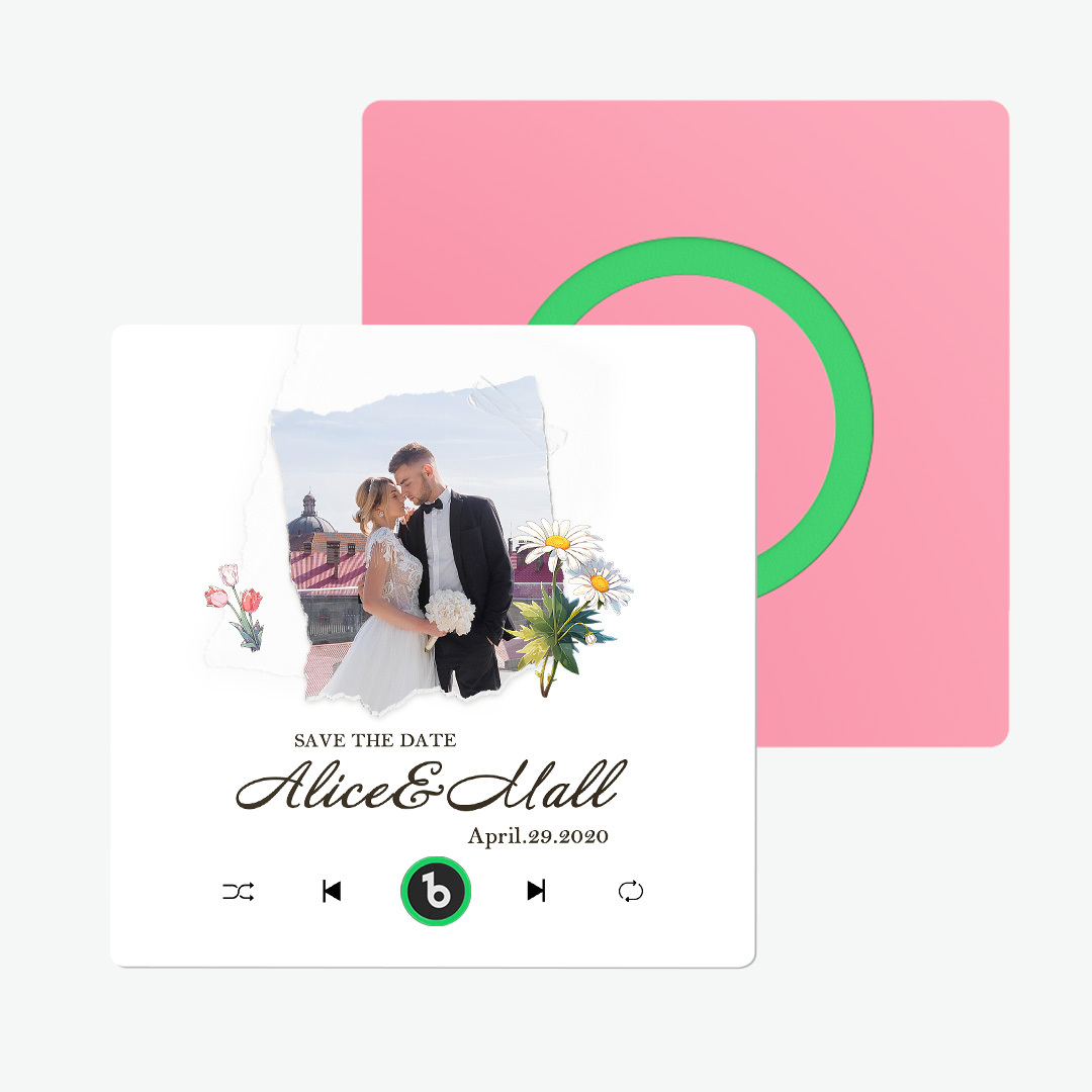 Music Fridge Magnet Custom Gift for Couples Personalized Music Magnets Can Play Songs Wedding Gifts