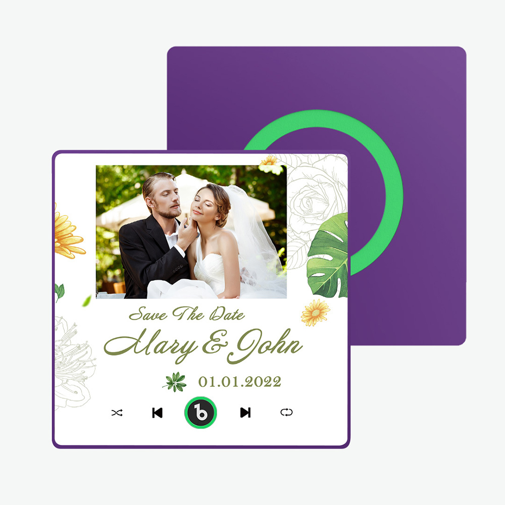 Music Fridge Magnet Custom Wedding Gift for Couples Personalized Music Magnets Can Play Songs