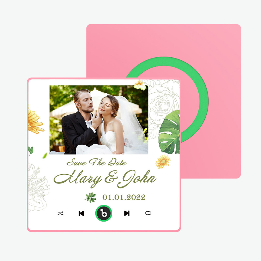 Music Fridge Magnet Custom Wedding Gift for Couples Personalized Music Magnets Can Play Songs