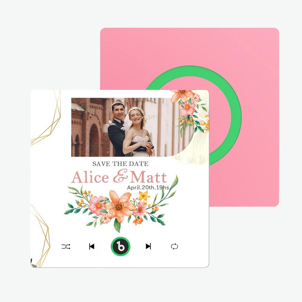 Custom Wedding Photo Music Fridge Magnet Personalized Music Magnets Can Play Songs Wedding Gift for Couples