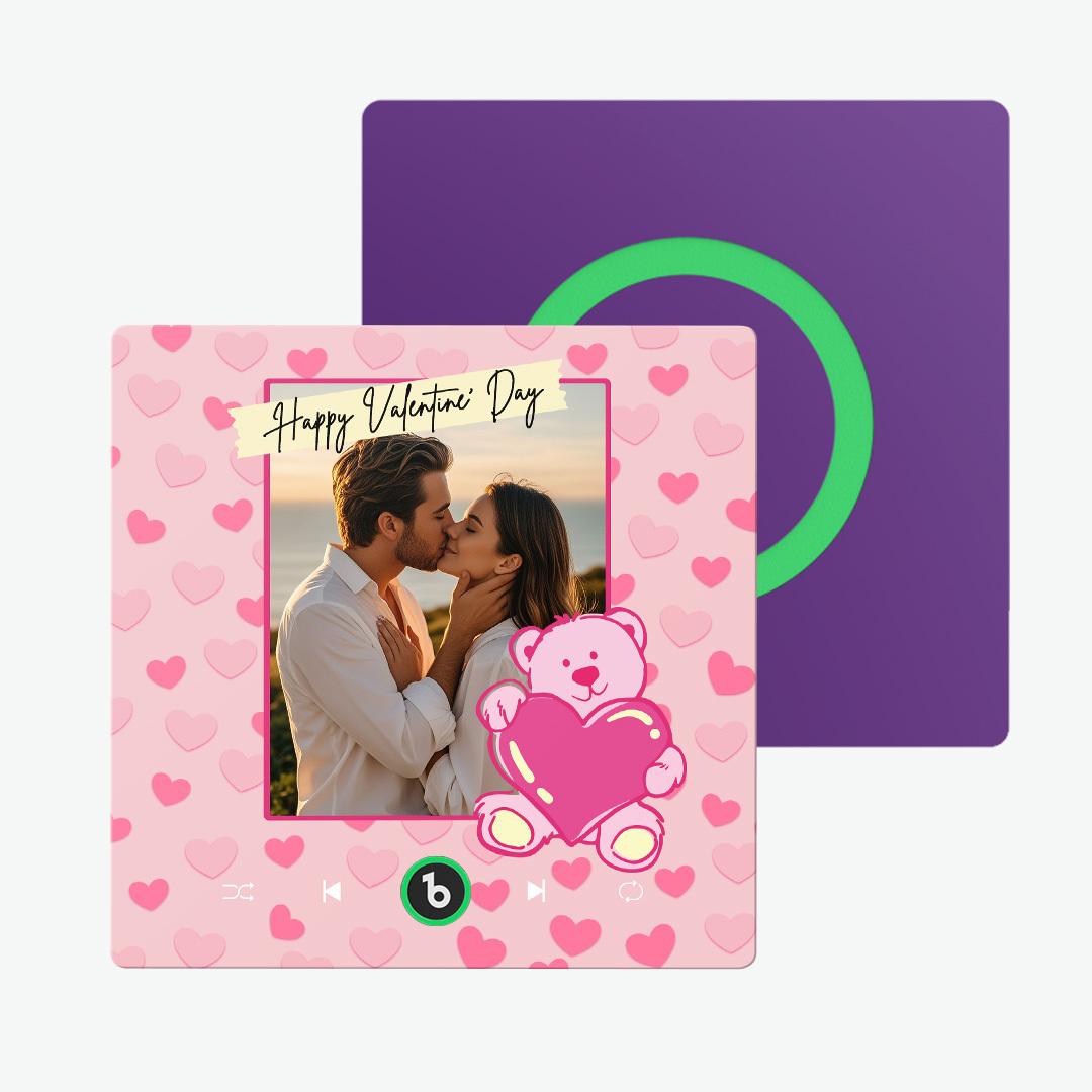 Personalized Happy Valentine's Day Music Fridge Magnet Gifts Custom Music Magnets Can Play Songs