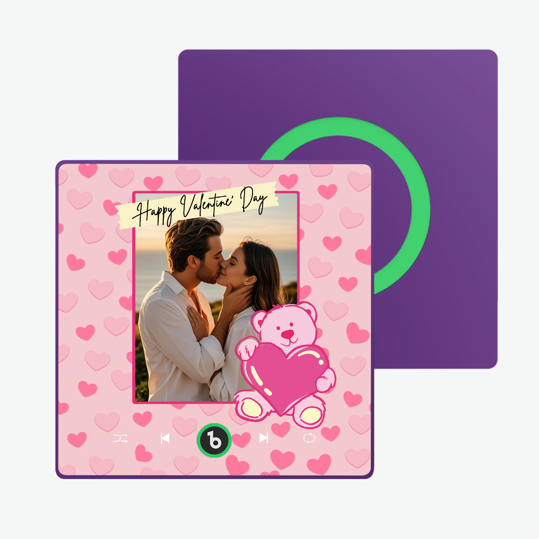 Personalized Happy Valentine's Day Music Fridge Magnet Gifts Custom Music Magnets Can Play Songs