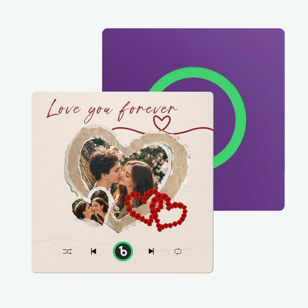 Personalized Photos Love You Forever Music Magnet Valentine's Day Gifts Custom Music Magnets Can Play Songs