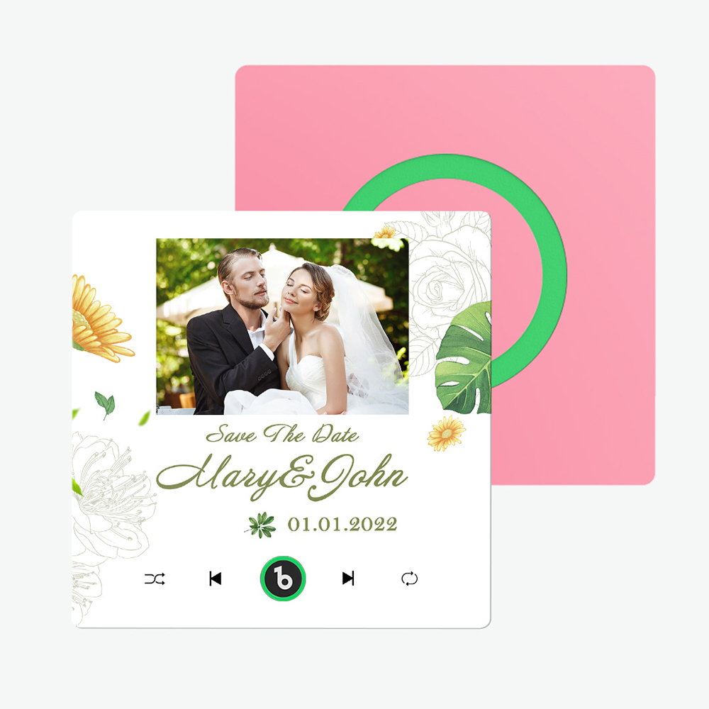 Music Fridge Magnet Custom Wedding Gift for Couples Personalized Music Magnets Can Play Songs