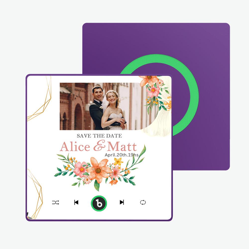 Custom Wedding Photo Music Fridge Magnet Personalized Music Magnets Can Play Songs Wedding Gift for Couples