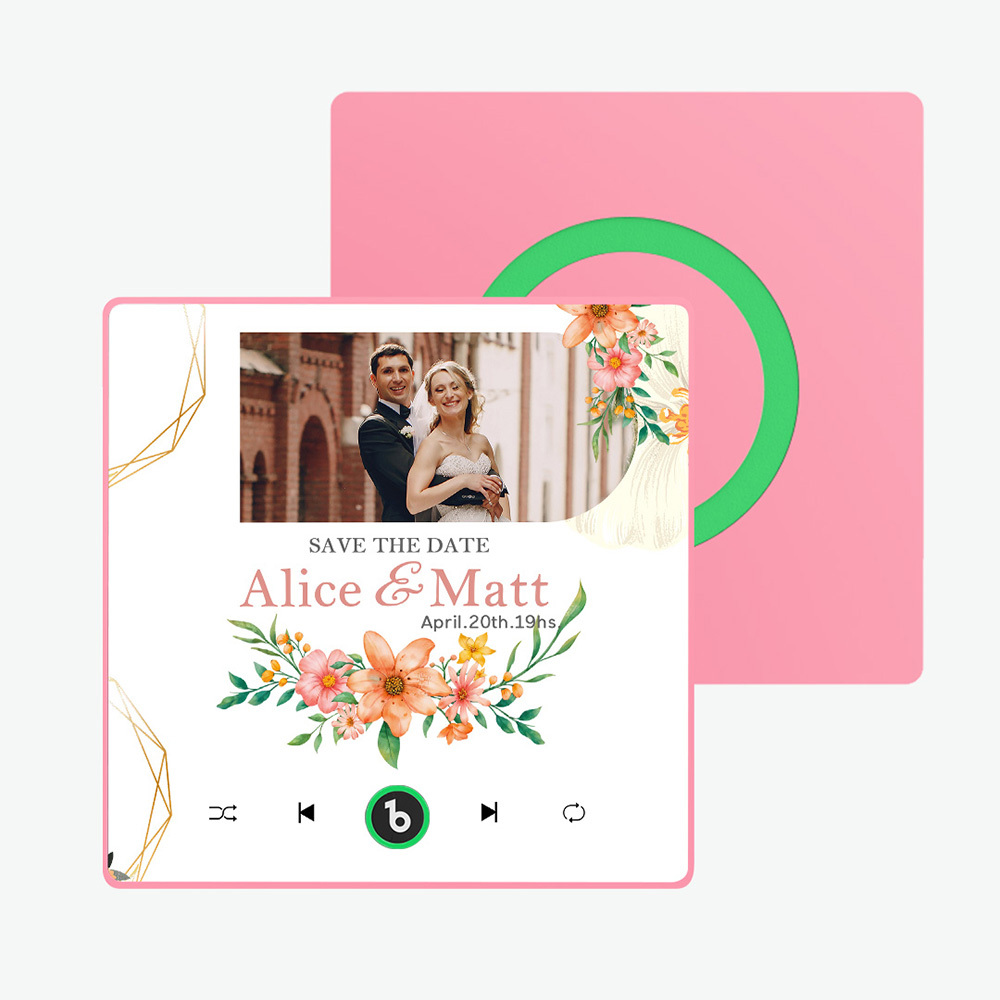 Custom Wedding Photo Music Fridge Magnet Personalized Music Magnets Can Play Songs Wedding Gift for Couples