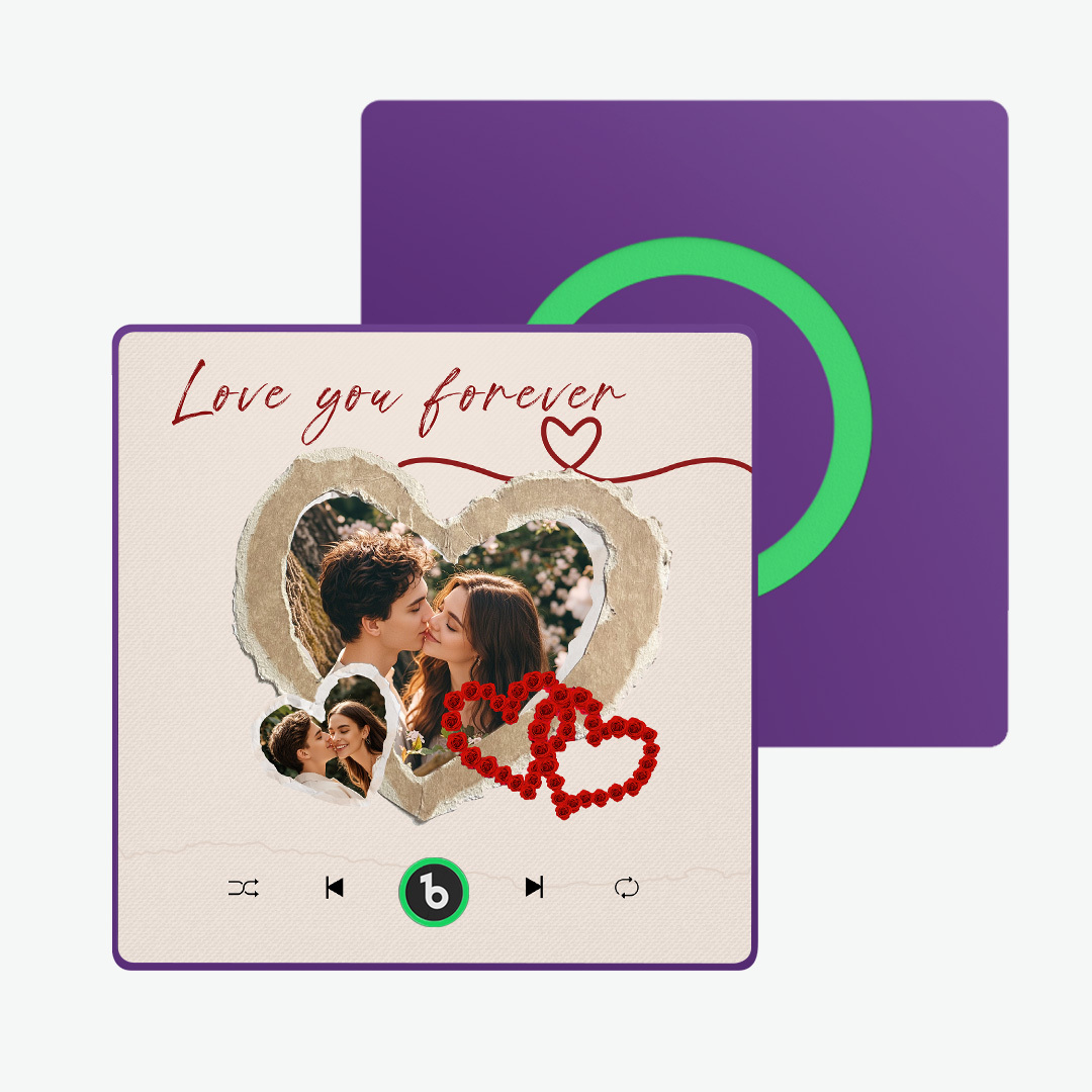 Personalized Photos Love You Forever Music Magnet Valentine's Day Gifts Custom Music Magnets Can Play Songs
