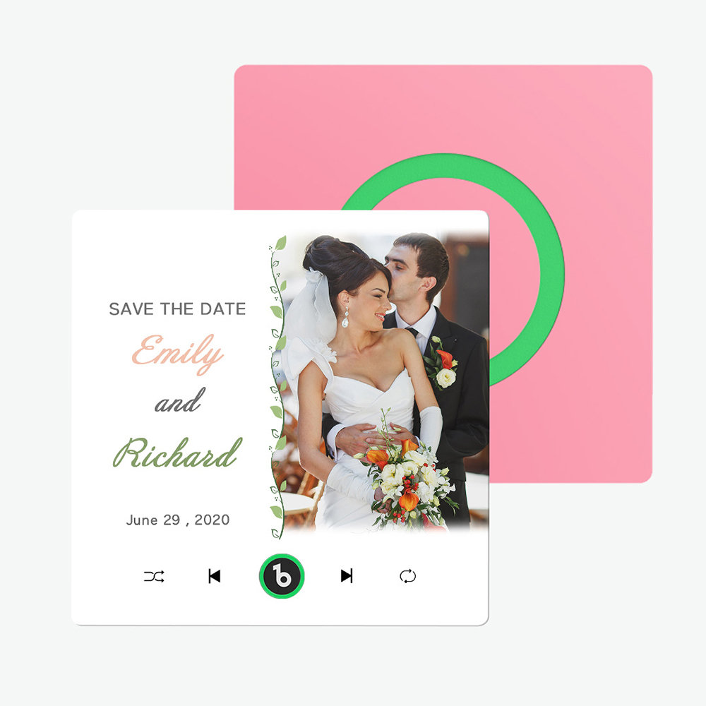 Custom Music Fridge Magnet Wedding Gift for Couples Personalized Music Magnets Can Play Songs