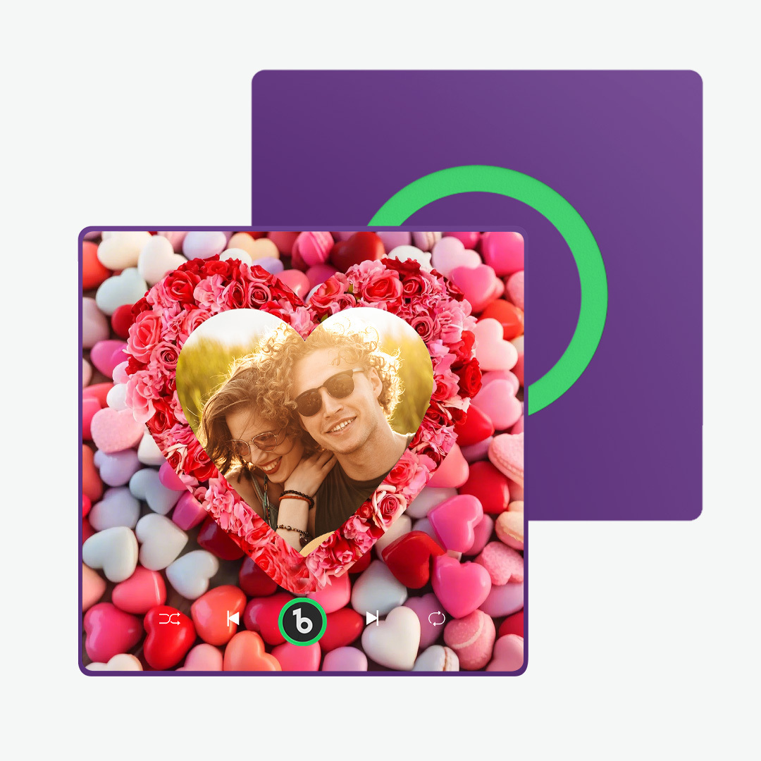 Personalized Rose Heart Music Fridge Magnet Valentine's Day Gifts Custom Music Magnets Can Play Songs