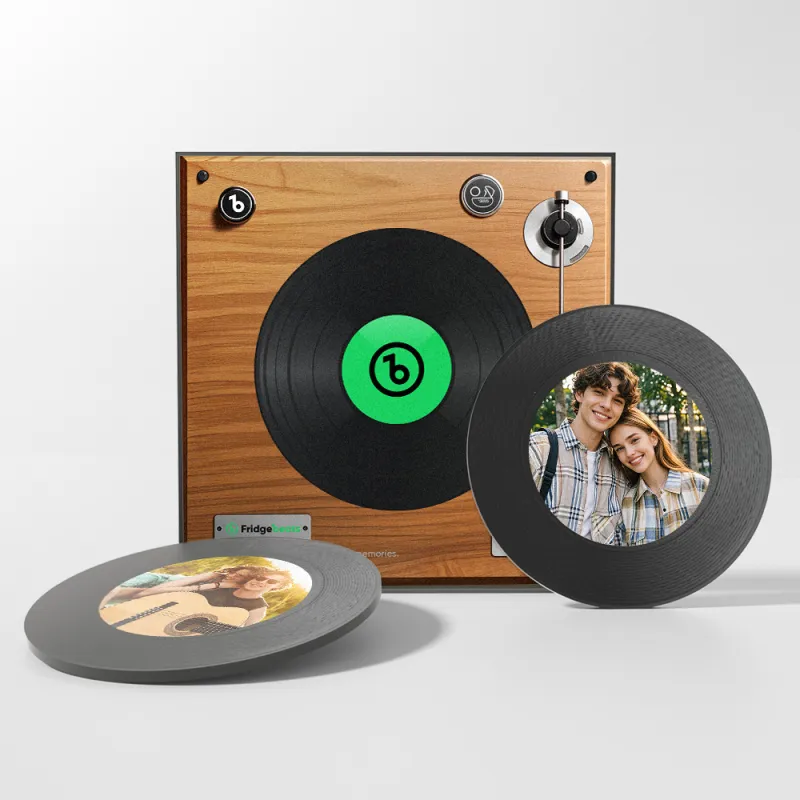Custom Music Fridge Magnet Can Customize 1-6 Songs and Photos Vinyl Records to Preserve Beautiful Memories Valentine's Day Gifs
