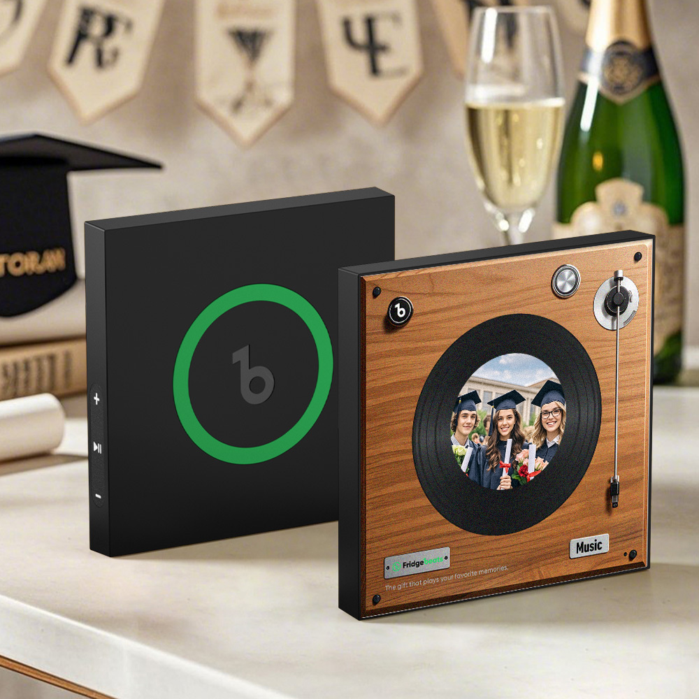 Custom Music Fridge Magnet Can Customize 1-6 Songs and Photos Vinyl Records to Preserve Beautiful Memories Graduation Gifs