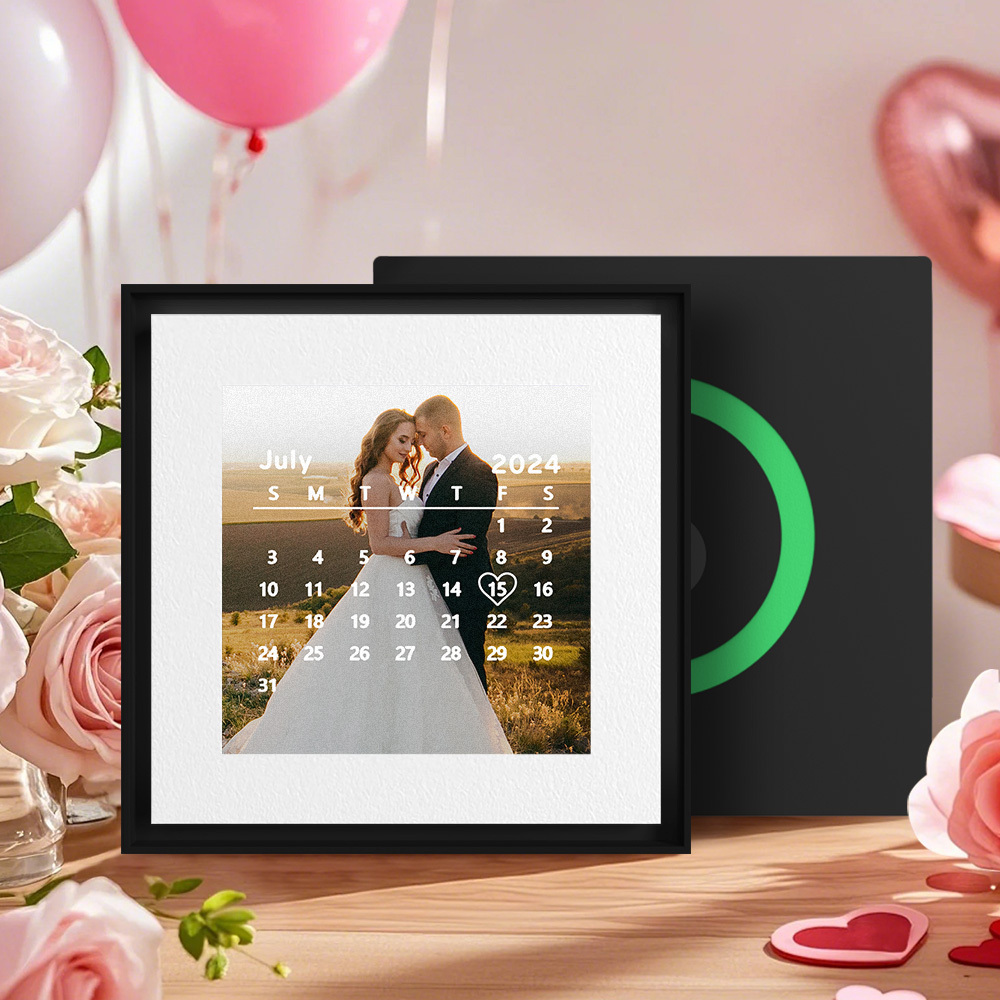 Custom Music & Photo Fridge Magnet Frame Art Music Fridge Magnets Anniversary Gifts