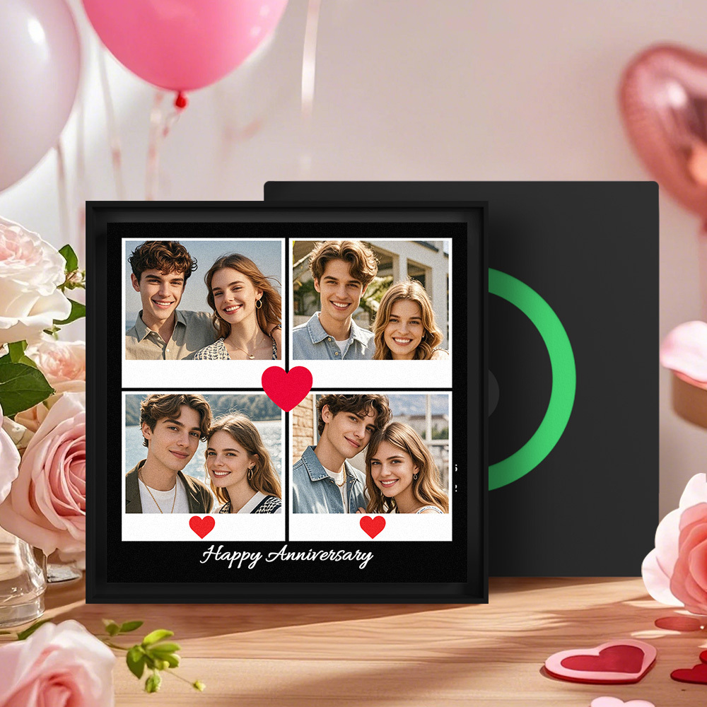 New 5.0 Upgrade Custom Music Fridge Magnet Can Customize 1-6 Songs and Photos Gifs for Couples