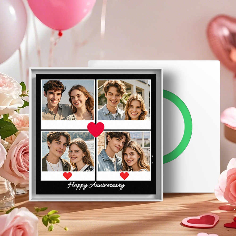 New 5.0 Upgrade Custom Music Fridge Magnet Can Customize 1-6 Songs and Photos Gifs for Couples