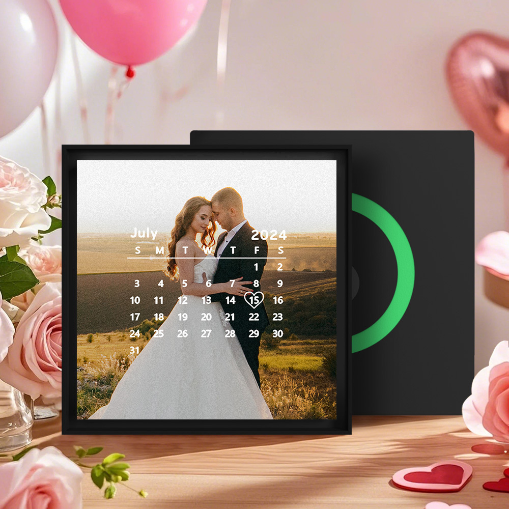 Custom Music & Photo Fridge Magnet Frame Art Music Fridge Magnets Anniversary Gifts