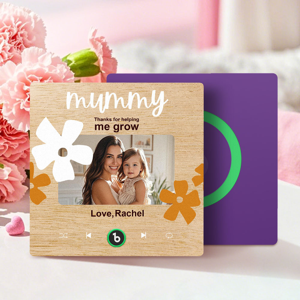 Mother's Day Gifts New 4.0 Upgrade Custom Music Fridge Magnet Colorful Frame Album Fridge Magnet Can Play Songs Gift for Mom