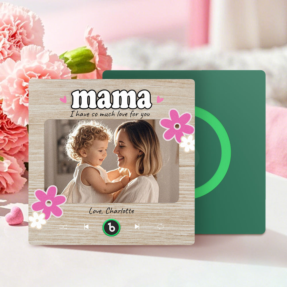 Personalized Mother's Day Gift Music Fridge Magnet Custom Music Magnets Can Play Songs Gifts for Mama