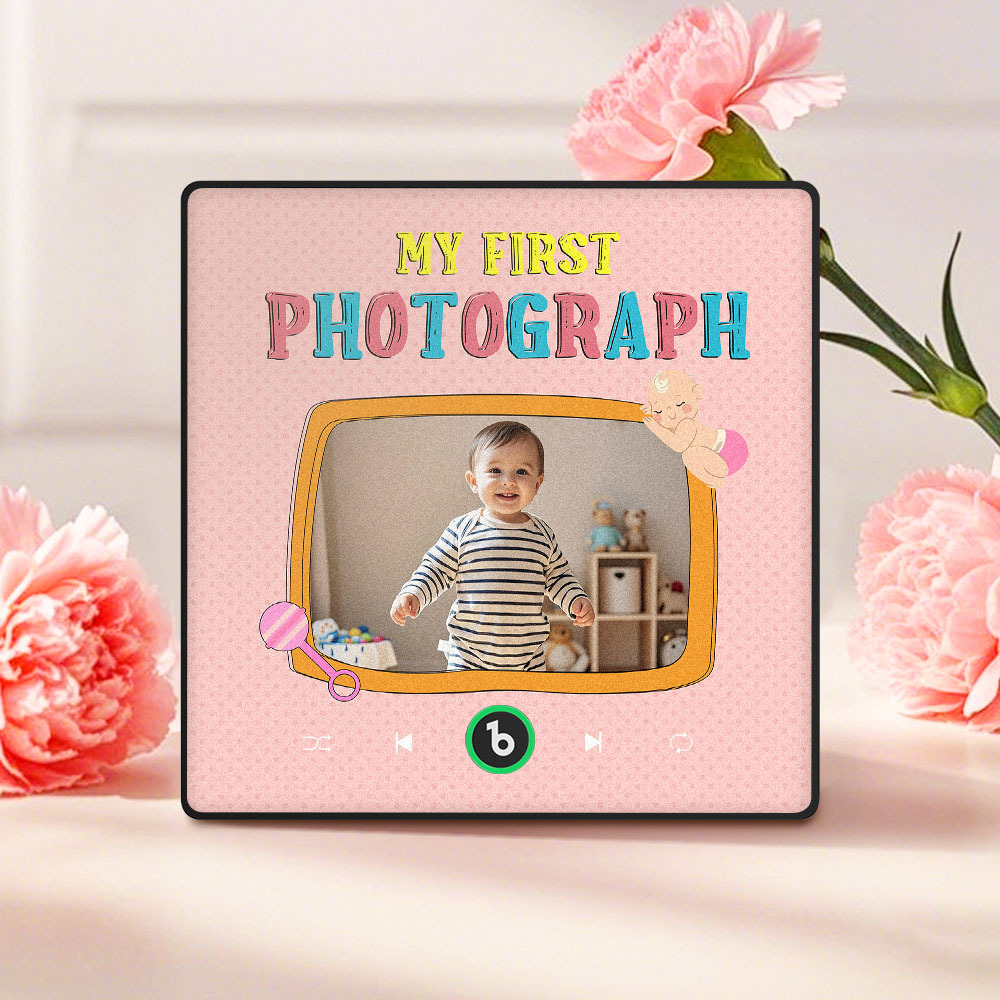 Personalized Music Fridge Magnet Baby's First Photograph Mother's day Gifts Custom Music Magnets Can Play Songs