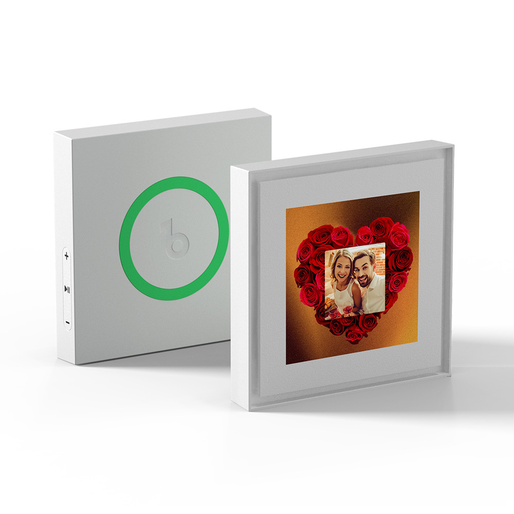 Custom Music & Photo Fridge Magnet Can Customize 1-6 Frame Art and Songs Rose Fridge Magnet