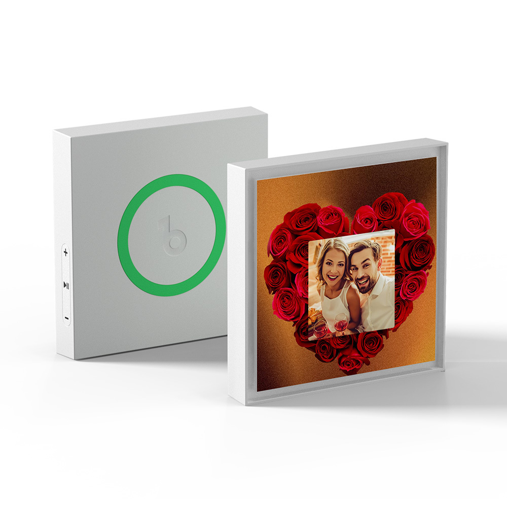 Custom Music & Photo Fridge Magnet Can Customize 1-6 Frame Art and Songs Rose Fridge Magnet
