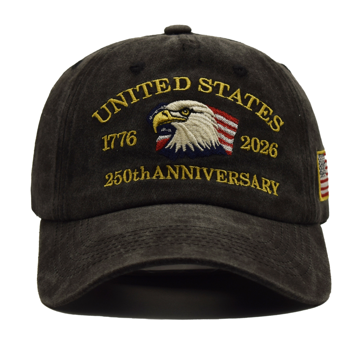 Adjustable Baseball Cap Celebrating The 250Th Anniversary of American Independence, Featuring a Distressed Patriotic Design
