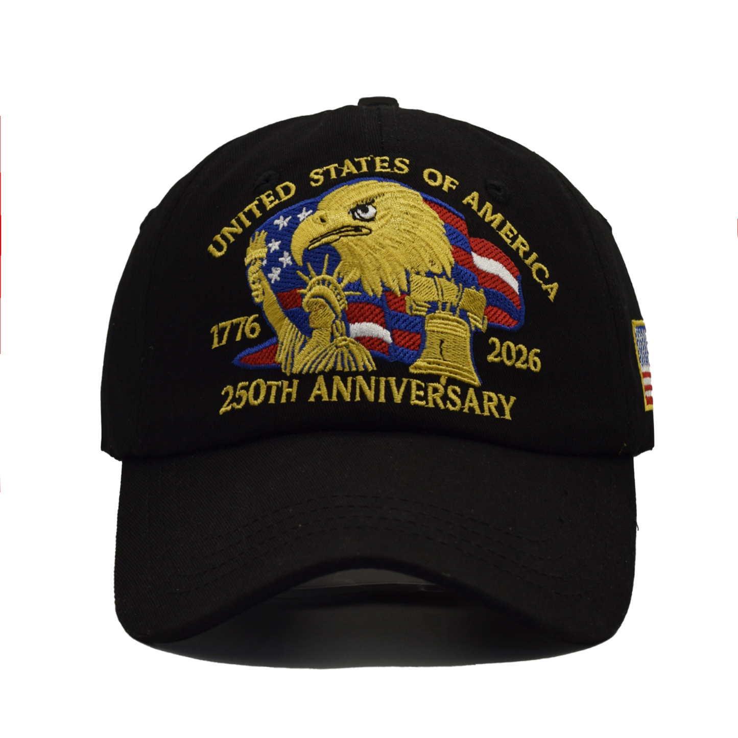 Adjustable Baseball Cap Celebrating The 250Th Anniversary of American Independence, Featuring a Distressed Patriotic Design