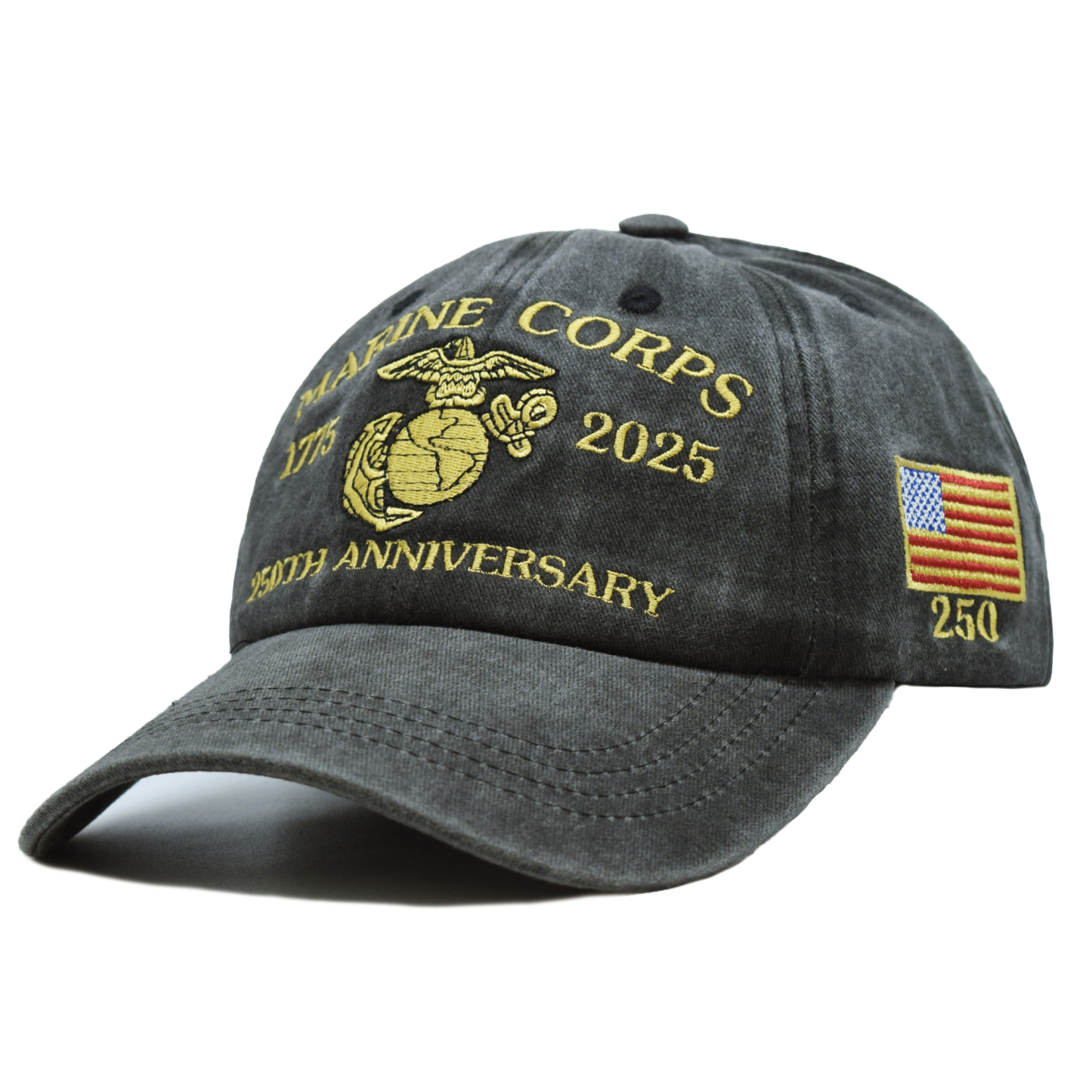 Adjustable Baseball Cap Celebrating The 250Th Anniversary of American Independence, Featuring a Distressed Patriotic Design