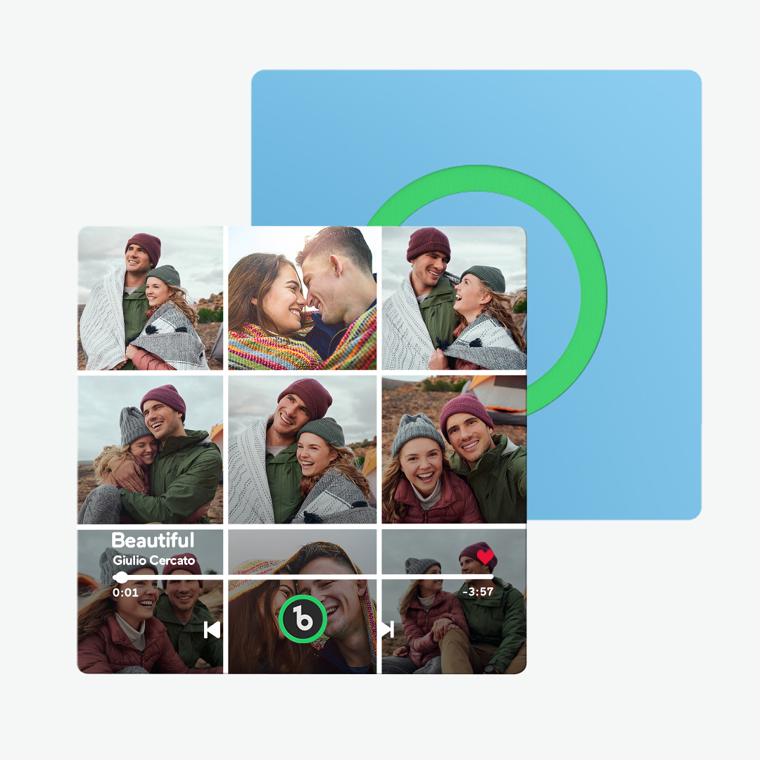 New 4.0 Upgrade Custom Music Fridge Magnet Colorful Frame Album Fridge Magnet Can Play Songs Gift for Couple Can Upload Your Music