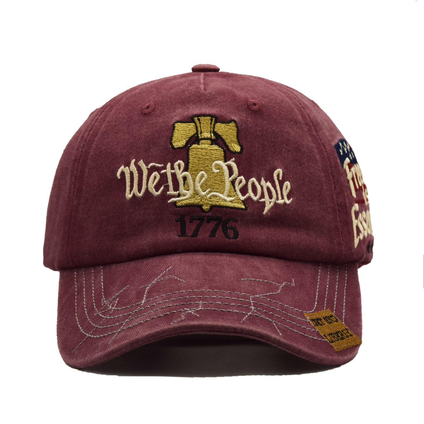 Adjustable Baseball Cap Celebrating The 250Th Anniversary of American Independence, Featuring a Distressed Patriotic Design