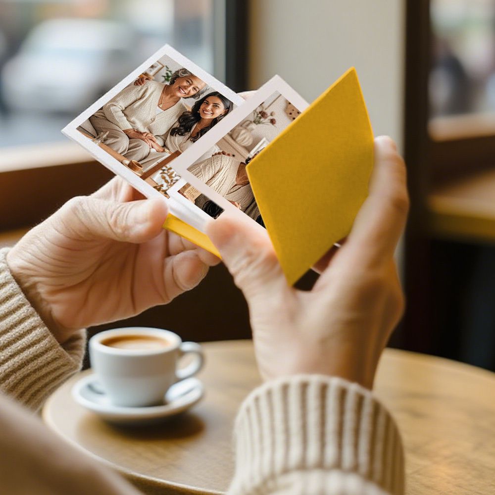 Custom Mini Photo Book 9-Photo Square Album Personalized Gift for Couples Birthday