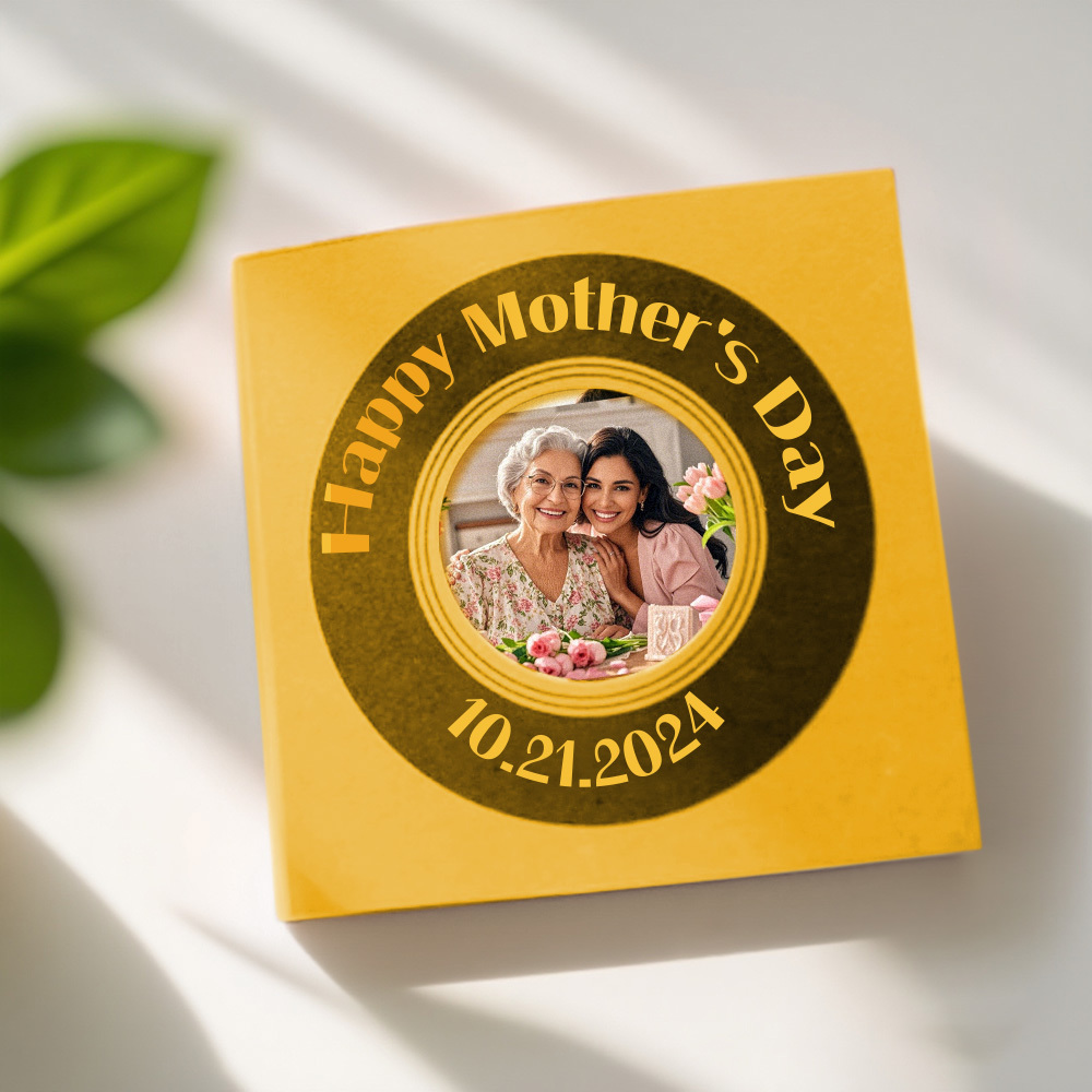 Custom Mini Photo Book 9-Photo Square Album Personalized Gift for Couples Birthday