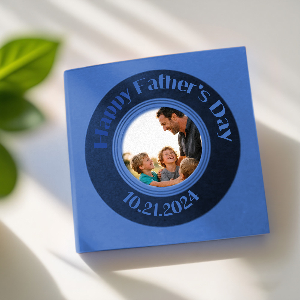 Custom Mini Photo Book 9-Photo Square Album Personalized Gift for Couples Birthday