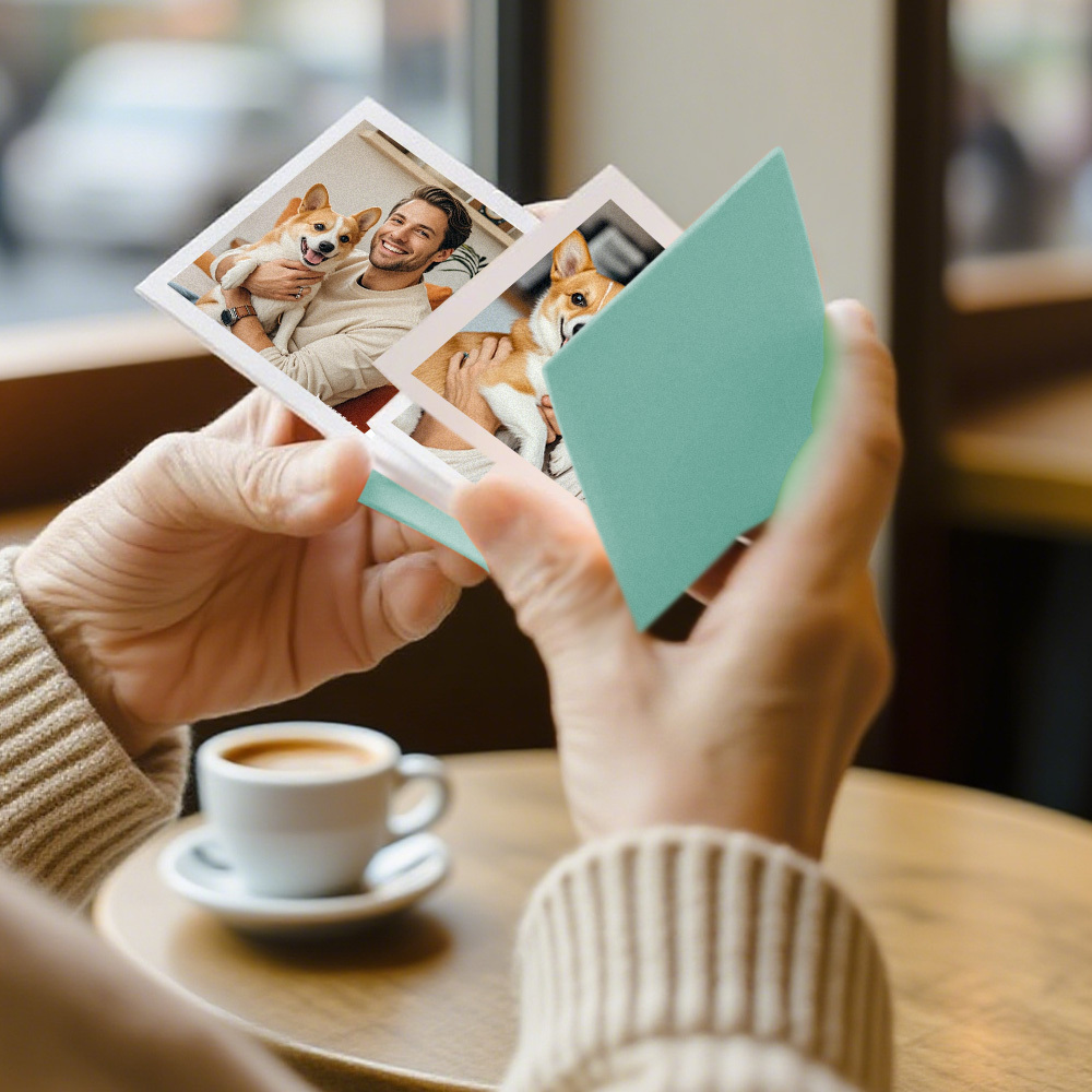 Custom Mini Photo Book 9-Photo Square Album Personalized Gift for Couples Birthday