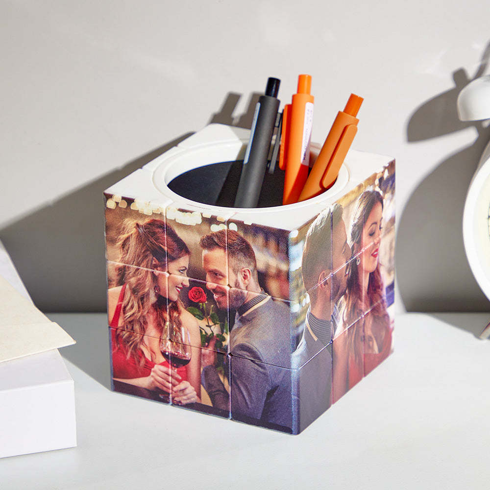 Custom Photo Cube Creative Pen Holder Makeup Brush Holder Home Gifts