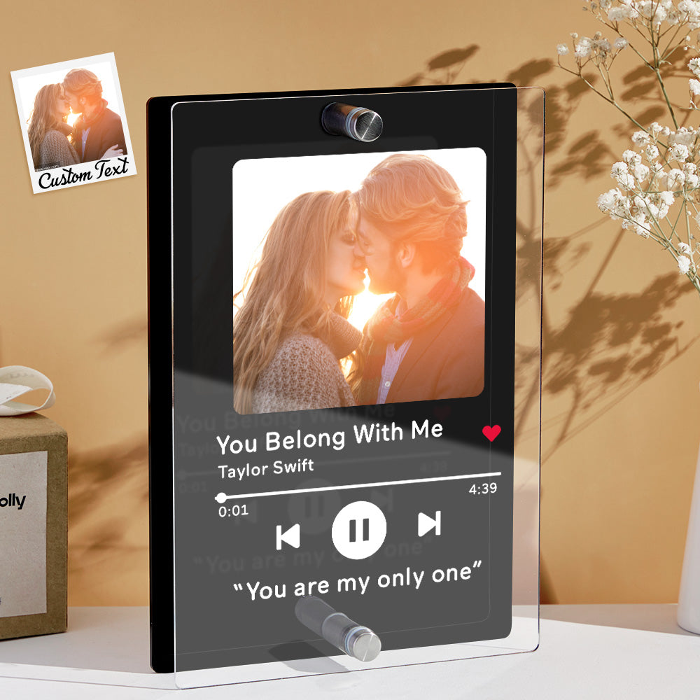 Custom Photo Song Acrylic Plaque Engraved Music Theme Picture Frame  Valentine's Day Gifts