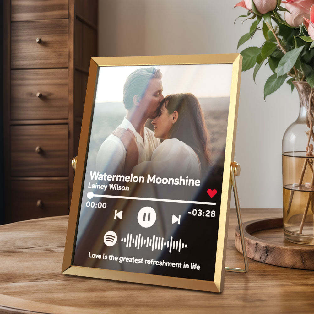 Gift for Her Custom Photo Plaque Music Display Plaque Custom Scannable Code Personalized Spotify Plaque Acrylic