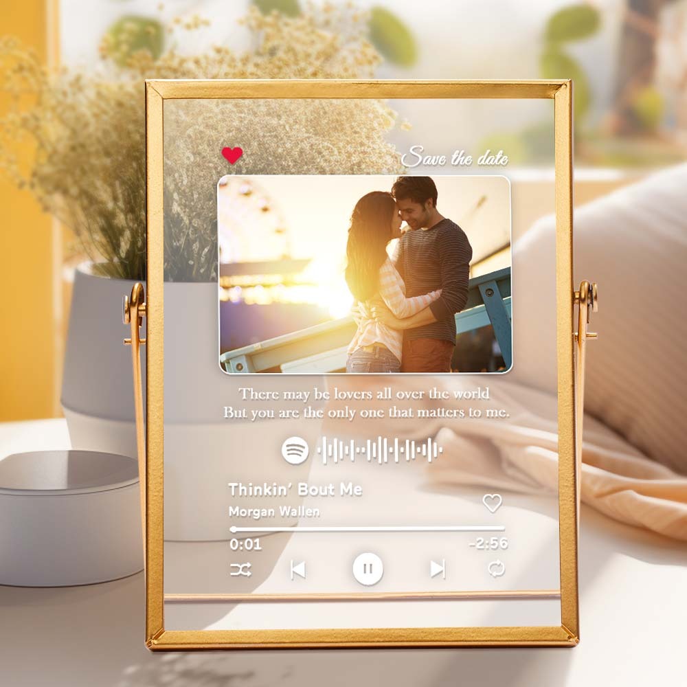 Gift for Her Custom Song Plaque Personalized Spotify Plaque Music Panel Photo Plaque Home Decor Album Cover -