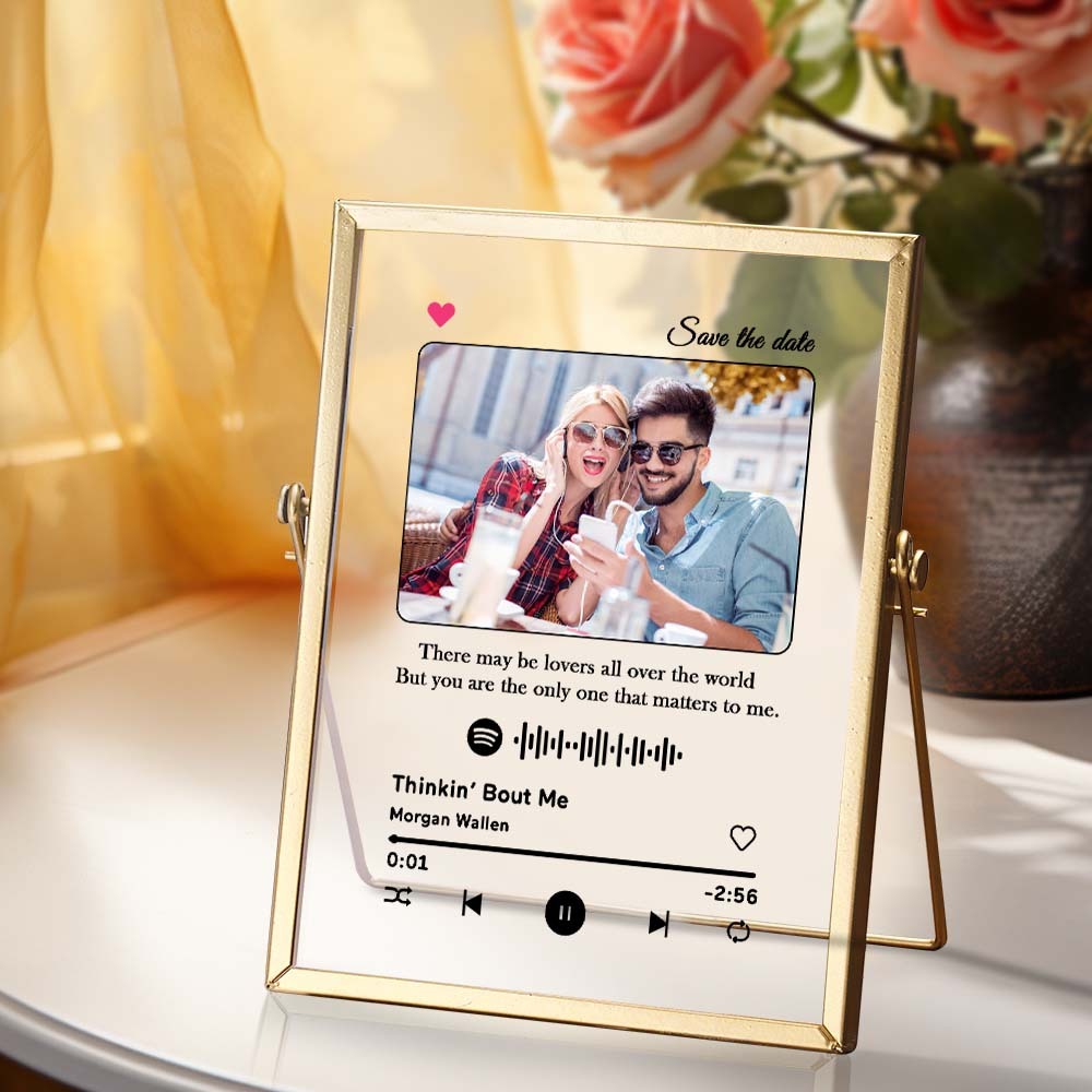 Gift for Her Custom Song Plaque Personalized Spotify Plaque Music Panel Photo Plaque Home Decor Album Cover -