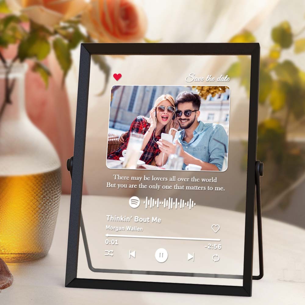Gift for Her Custom Song Plaque Personalized Spotify Plaque Music Panel Photo Plaque Home Decor Album Cover -