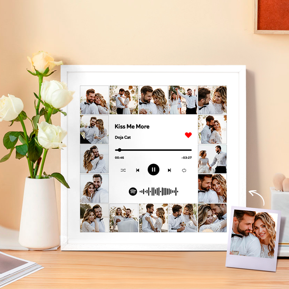 Customised Spotify Music Photo Frame Custom Scannable Spotify Code Music Art Picture Frame -