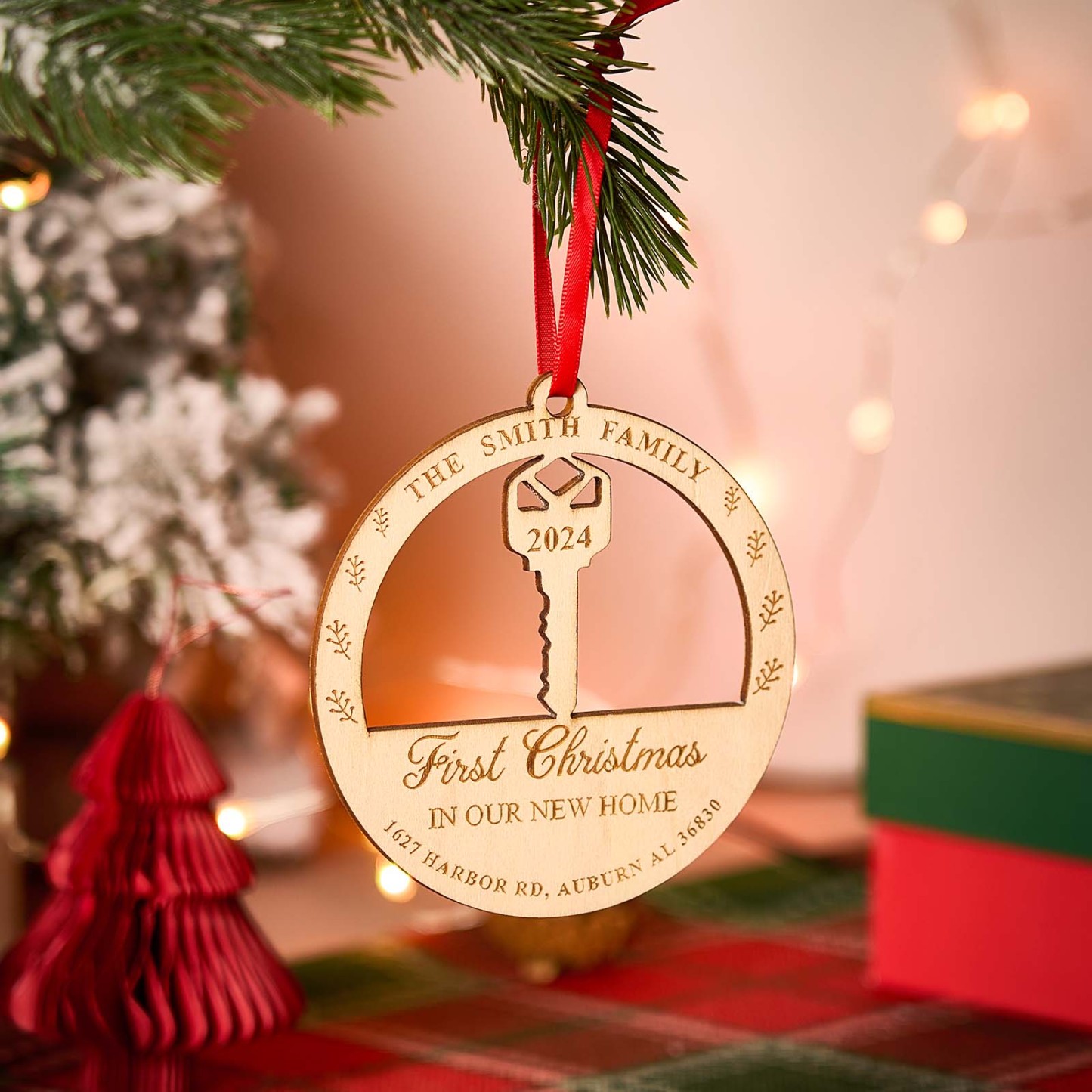 New Home Ornament Personalized Christmas First Home Ornament Custom New Home Gift For Couple New Home Keepsake