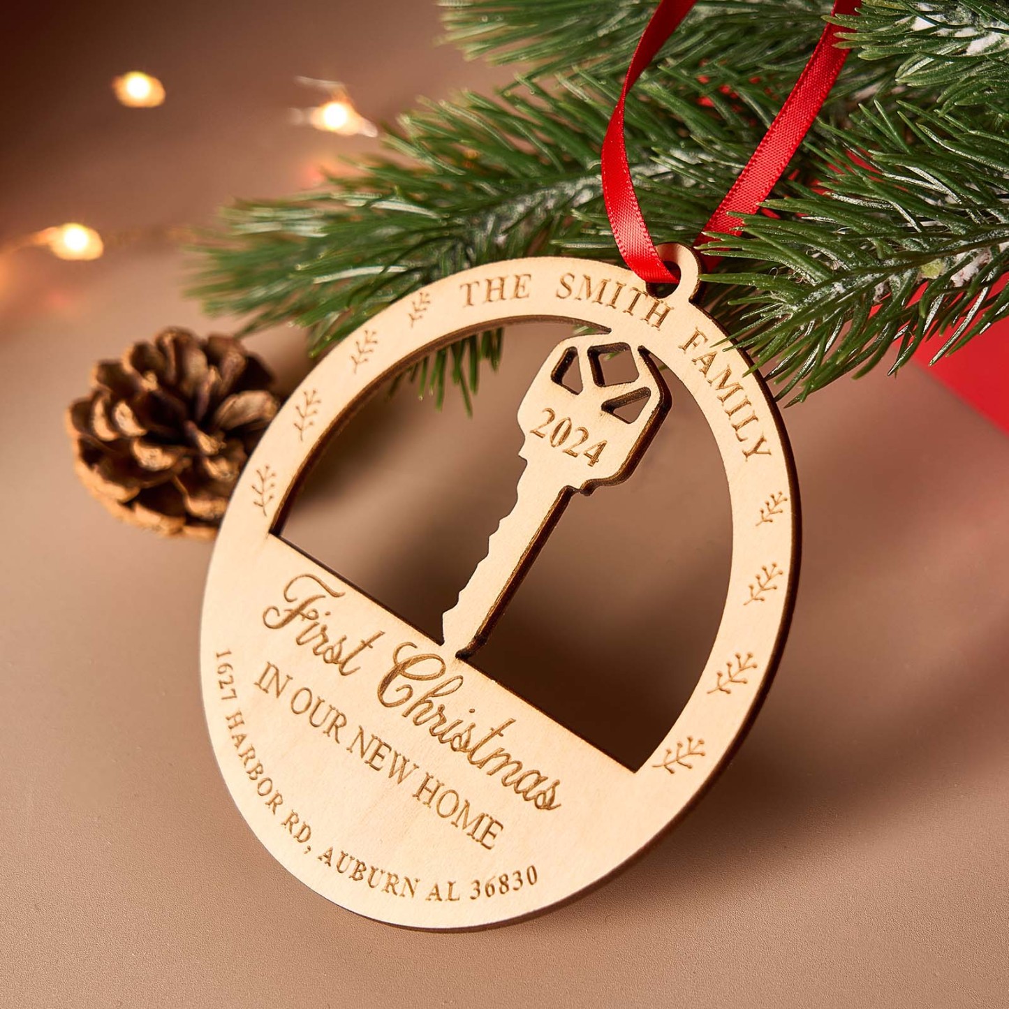 New Home Ornament Personalized Christmas First Home Ornament Custom New Home Gift For Couple New Home Keepsake