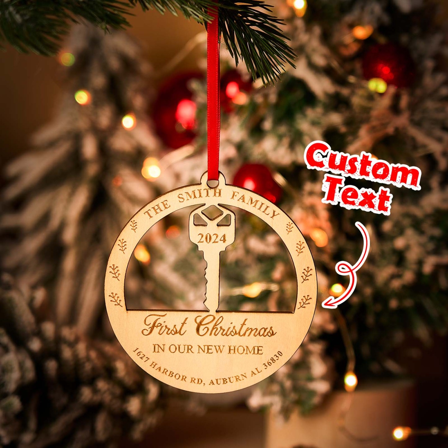 New Home Ornament Personalized Christmas First Home Ornament Custom New Home Gift For Couple New Home Keepsake