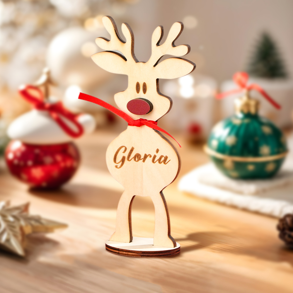 Personalized Name Freestanding Reindeer