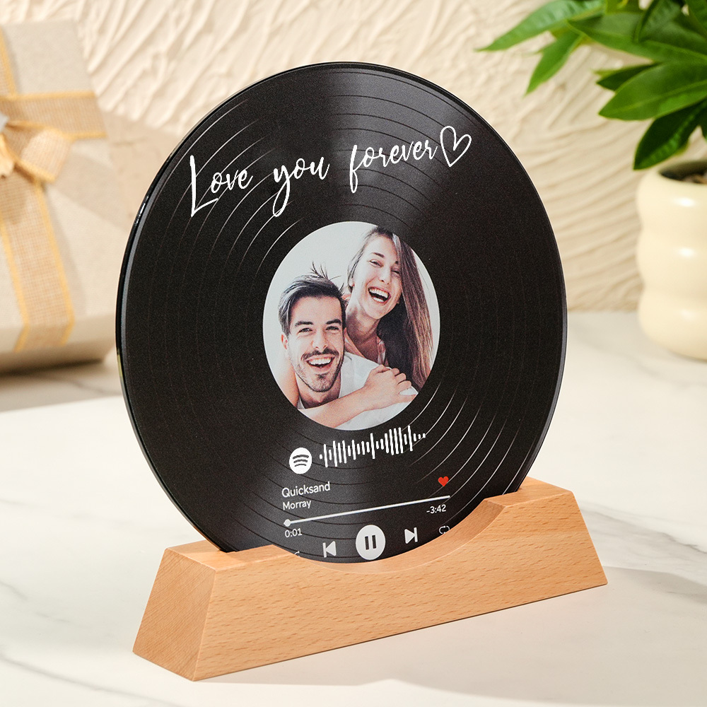 Personalized Vinyl Record with Photo Acrylic Song Plaque Anniversary Gift for Couples Gifts for Friends Birthday Gift for Her Him