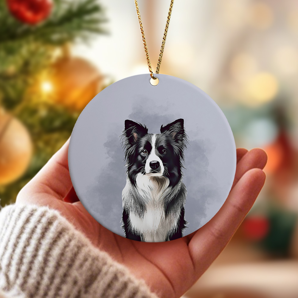 Personalized Pet Watercolor Ornament Using Pet's Photo + Name - Custom Ornament Christmas Dog Ornament Personalized Dog Ornament Custom Dog